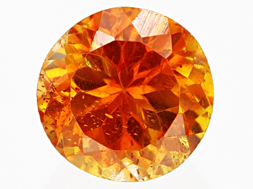 Photo of Orange Sphalerite 4.8mm Round Fancy Cut Gemstone 0.50ct