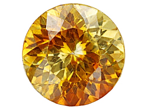 Photo of Orange Sphalerite 5mm Round Fancy Cut Gemstone 0.50ct