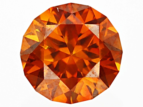 Orange Sphalerite 5mm Round Fancy Cut Gemstone 0.60ct