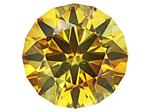 Photo of Yellow Sphalerite 5.5mm Round Fancy Cut Gemstone 1ct