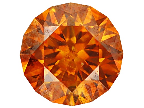 Orange Sphalerite 6mm Round Fancy Cut Gemstone 0.75ct