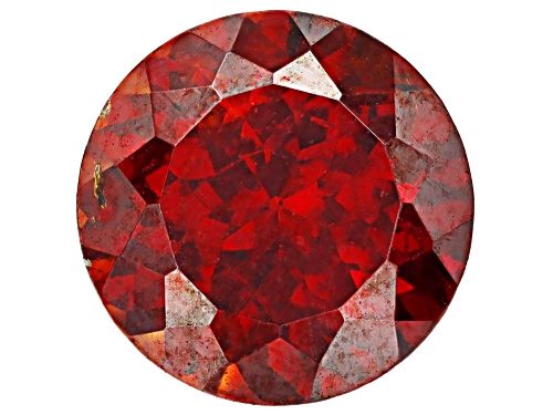 Red Sphalerite 6mm Round Fancy Cut Gemstone 1ct