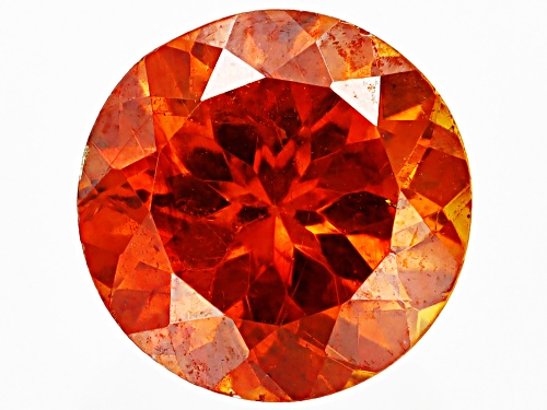 Orange Sphalerite 6mm Round Fancy Cut Gemstone 1ct