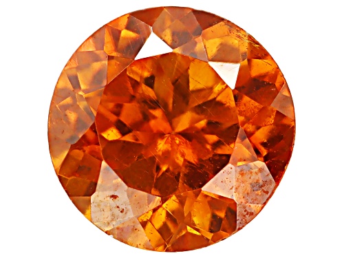 Photo of Orange Sphalerite 6mm Round Fancy Cut Gemstone 0.75ct
