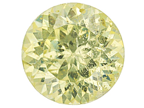 Yellow Sphalerite 6mm Round Fancy Cut Gemstone 1ct