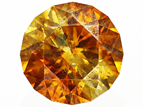 Photo of Orange Sphalerite 6.5mm Round Fancy Cut Gemstone 1.50ct