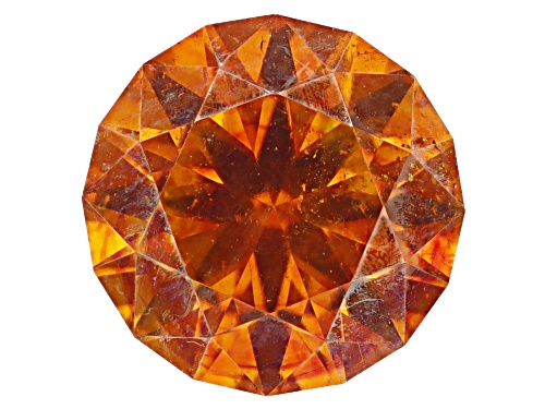 Orange Sphalerite 6.5mm Round Fancy Cut Gemstone 1.25ct