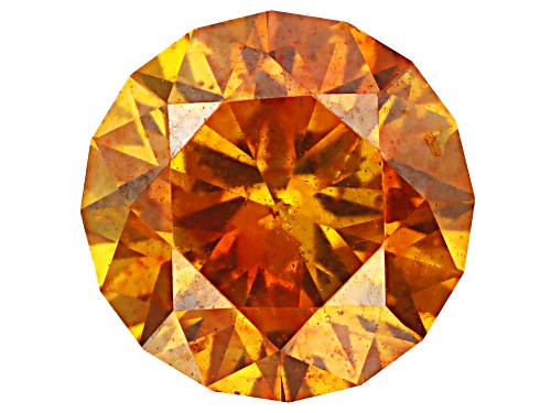 Photo of Orange Sphalerite 6.5mm Round Fancy Cut Gemstone 1.25ct