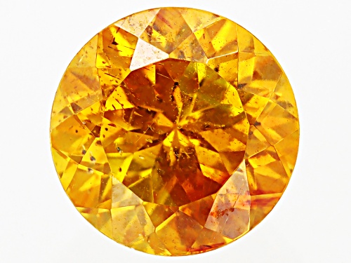 Yellow Sphalerite 7mm Round Fancy Cut Gemstone 1.75ct