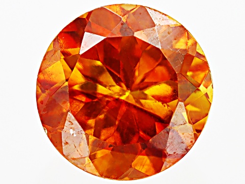 Orange Sphalerite 7mm Round Fancy Cut Gemstone 1.50ct