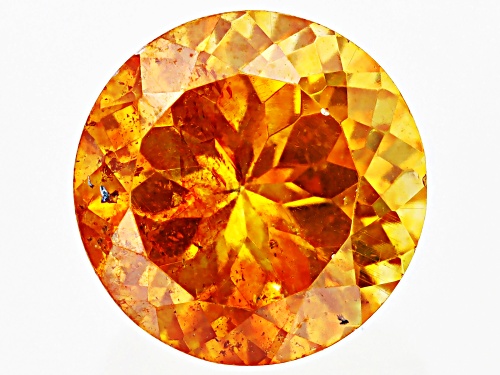 Orange Sphalerite 7mm Round Fancy Cut Gemstone 1.50ct