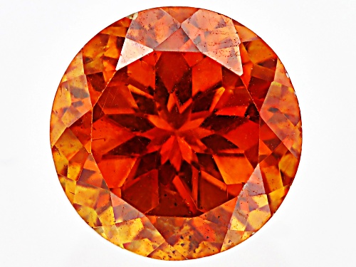 Photo of Orange Sphalerite 8mm Round Fancy Cut Gemstone 2.50ct
