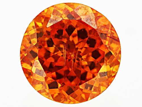 Photo of Orange Sphalerite 8mm Round Fancy Cut Gemstone 2.50ct