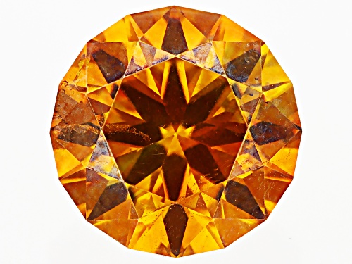 Orange Sphalerite 8.5mm Round Fancy Cut Gemstone 3ct