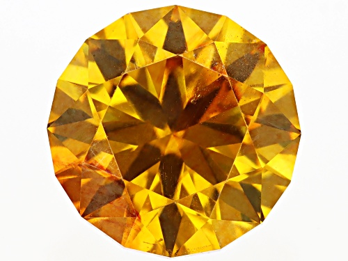 Photo of Yellow Sphalerite 9.5mm Round Fancy Cut Gemstone 4.70ct