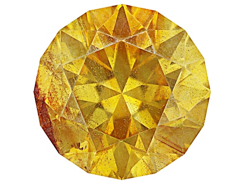 Yellow Sphalerite 11.5mm Round Fancy Cut Gemstone 8.20ct