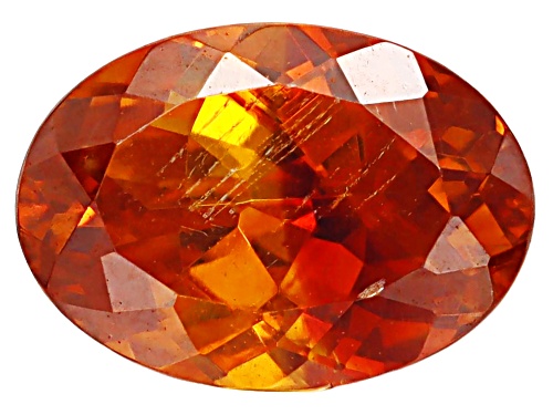 Orange Sphalerite 7x5mm Oval Fancy Cut Gemstone 1ct