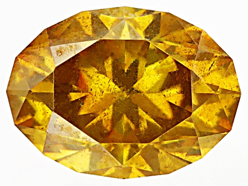 Photo of yellow Sphalerite 9X6.5mm Oval Fancy Cut Gemstone 2.25CT