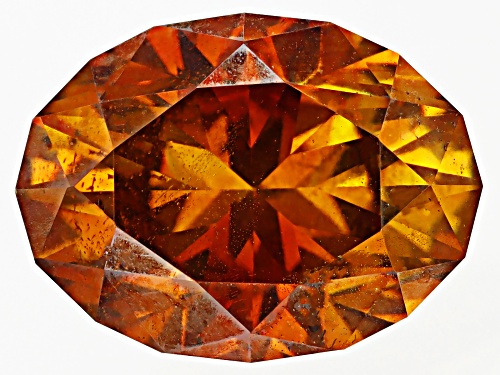 Photo of Orange Sphalerite 10.5X8mm Oval Fancy Cut Gemstone 4CT