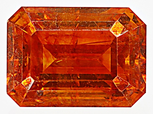 Photo of Orange Sphalerite 6.5x4.5mm Octagon Emerald cut Gemstone 1ct