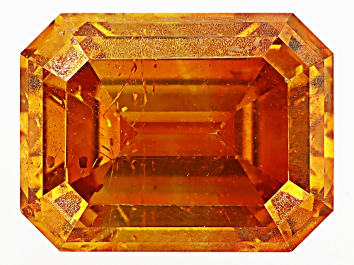 Orange Sphalerite 9x7mm Octagon Emerald cut Gemstone 3.50ct