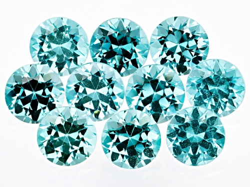 Lab Green Spinel Loose Gemstone Set Of 10, 1.24CTW Minimum