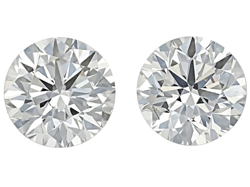 White Lab Grown Diamond 3.50mm Round Full Cut Gemstones Matched Pair 0.36Ctw