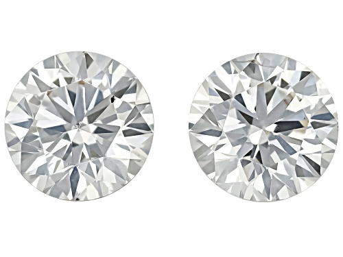 White Lab Grown Diamond 3.70mm Round Full Cut Gemstones Matched Pair 0.41Ctw
