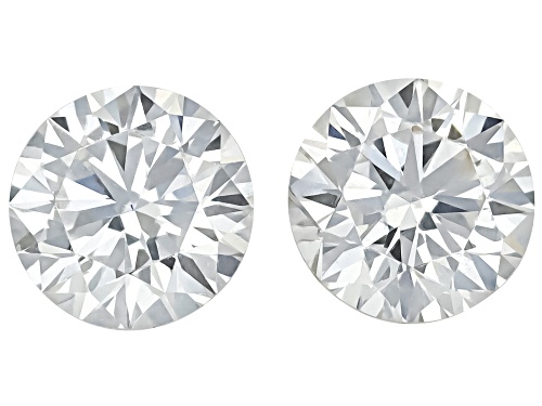 White Lab Grown Diamond 3.80mm Round Full Cut Gemstones Matched Pair 0.41Ctw
