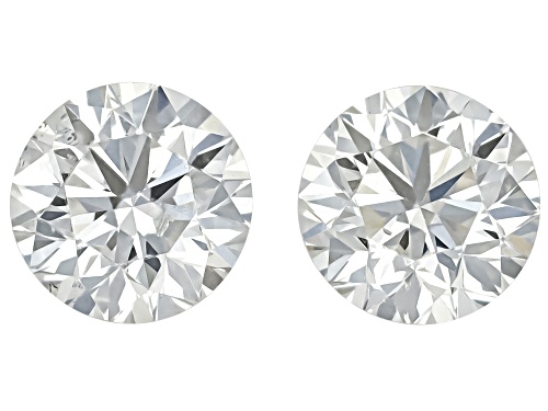 White Lab Grown Diamond 3.80mm Round Full Cut Gemstones Matched Pair 0.44Ctw