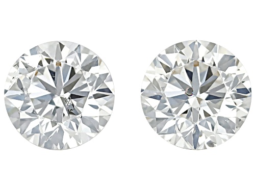 White Lab Grown Diamond 3.90mm Round Full Cut Gemstones Matched Pair 0.46Ctw