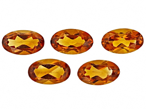 Madeira Citrine Loose Gemstone Set Of 5, 1CTW Minimum