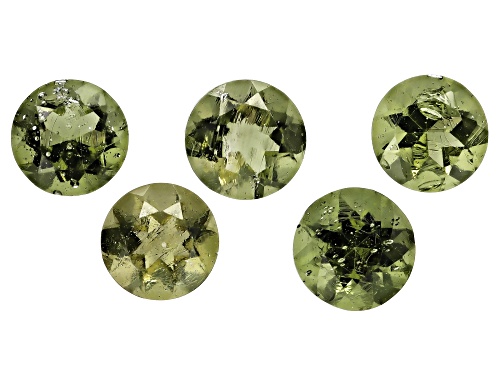 Moldavite Loose Gemstone Set Of 5, 1.25CTW Minimum