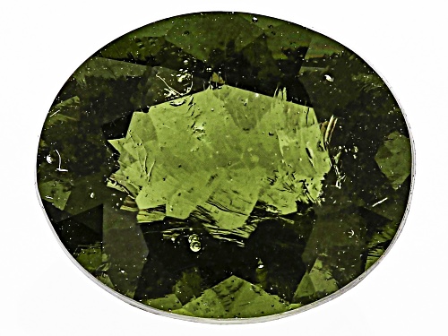 Photo of Green Moldavite 11X9mm Oval Faceted Cut Gemstone 2.90Ct