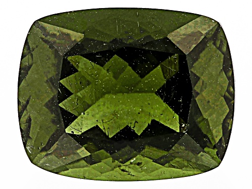 Photo of Green Moldavite 15X12mm Cushion Faceted Cut Gemstone 9.00Ct