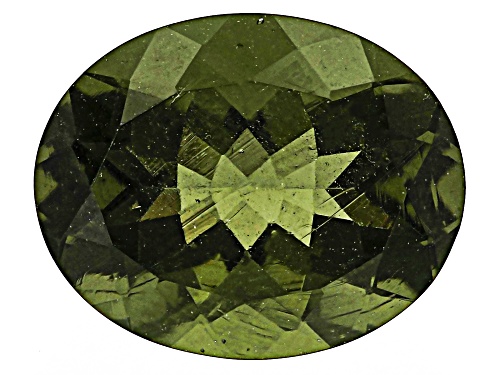 Green Moldavite 10X8mm Oval Faceted Cut Gemstone 2.00Ct