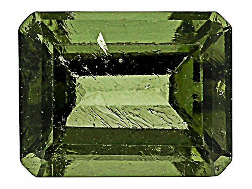 Green Moldavite 9X7mm Emerald Cut Faceted Gemstone 1.75Ct