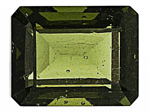 Photo of Green Moldavite 9X7mm Emerald Cut Faceted Gemstone 2.00Ct