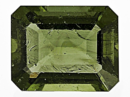Green Moldavite 10X8mm Emerald Cut Faceted Gemstone 2.50Ct