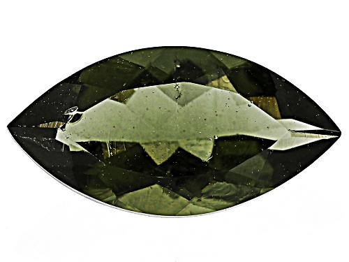 Photo of Green Moldavite 14X7mm Marquise Faceted Cut Gemstone 2.00Ct
