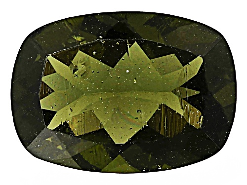Green Moldavite 14X10mm Cushion Faceted Cut Gemstone 4.25Ct