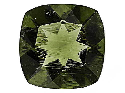 Photo of Green Moldavite 10mm Cushion Faceted Cut Gemstone 2.50Ct