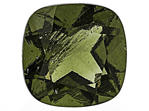 Green Moldavite 9mm Cushion Faceted Cut Gemstone 2.75Ct