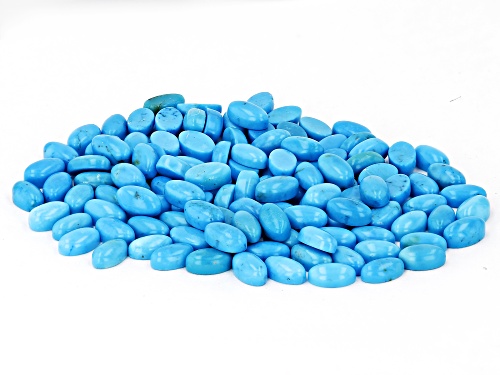 Photo of Blue Magnesite 5x3mm Oval Cabochon Cut Gemstones Parcel 30ctw