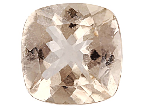 Photo of Peach Morganite 10mm Cushion Faceted cut Gemstone 3ct