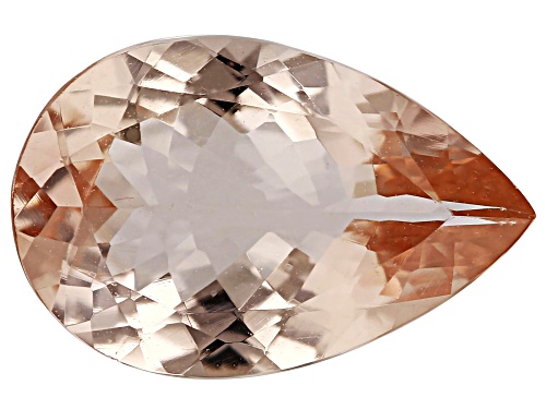 Photo of Peach Morganite 14x9mm Pear Faceted Cut Gemstone 3.50Ct