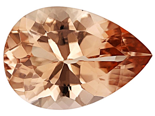 Photo of Peach Morganite 14x10mm Pear Faceted Cut Gemstone 3.95Ct