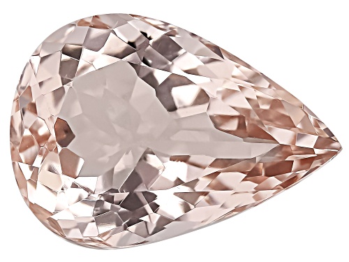 Pink Morganite 14x10mm Pear Faceted Cut Gemstone 5Ct