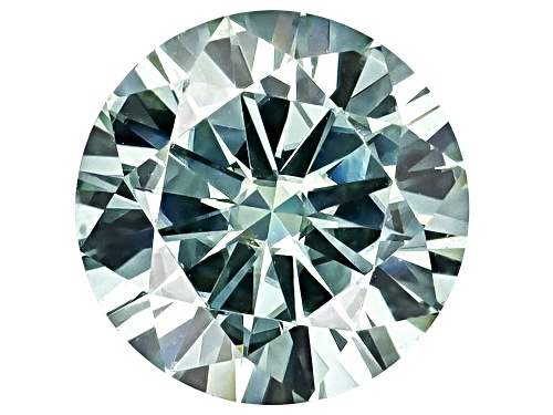 Photo of Green Moissanite 7mm Round Brilliant Cut Gemstone 1.20ct DEW