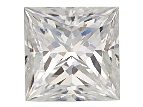 White Moissanite 7mm Square Princess Cut Gemstone 1.80ct DEW